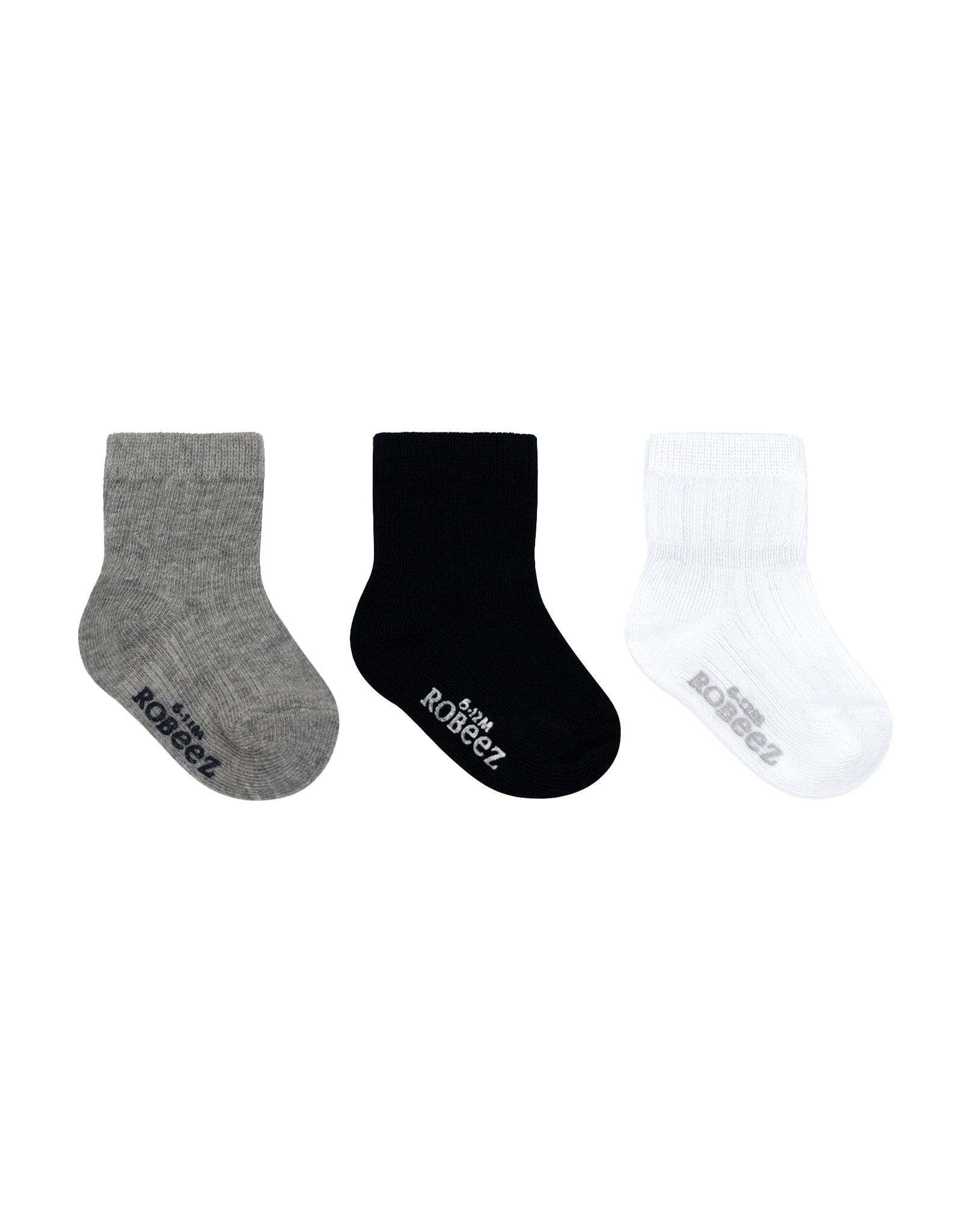 Boys Basic Baby Socks 3-Pack, flat laid