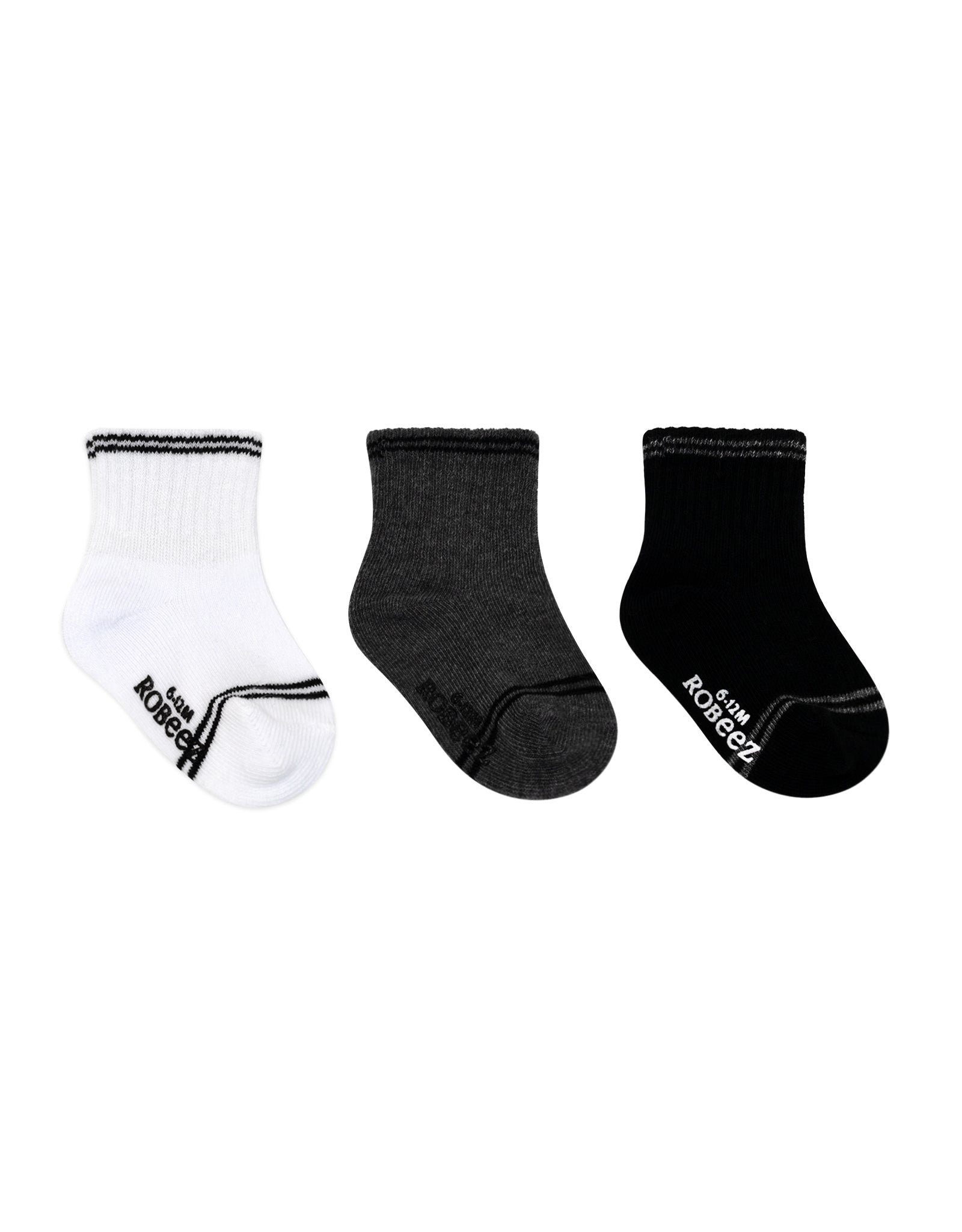 Goes with Everything Baby Socks 3-Pack, flat laid