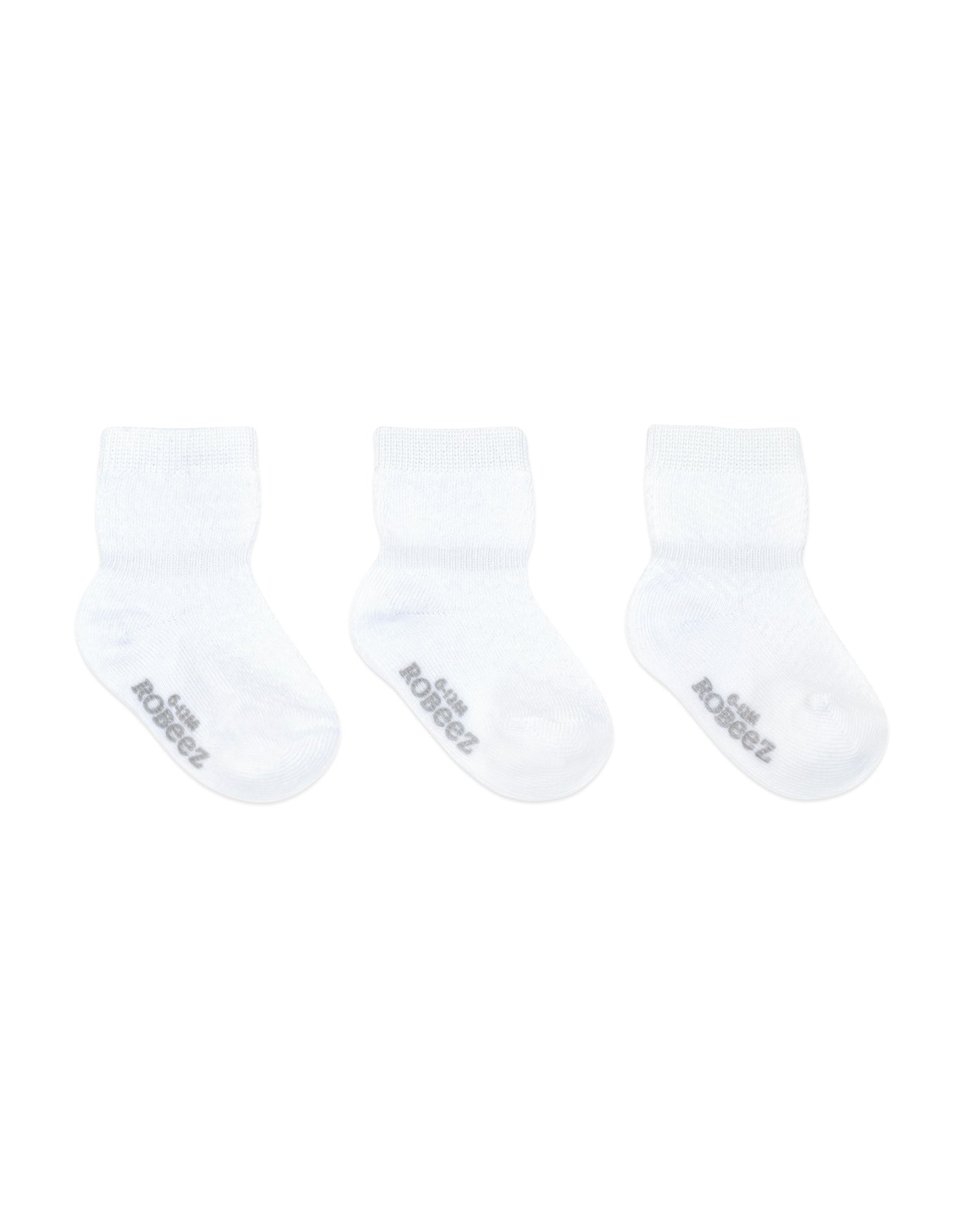 Herringbone Weaves Baby Socks 3-Pack, flat laid