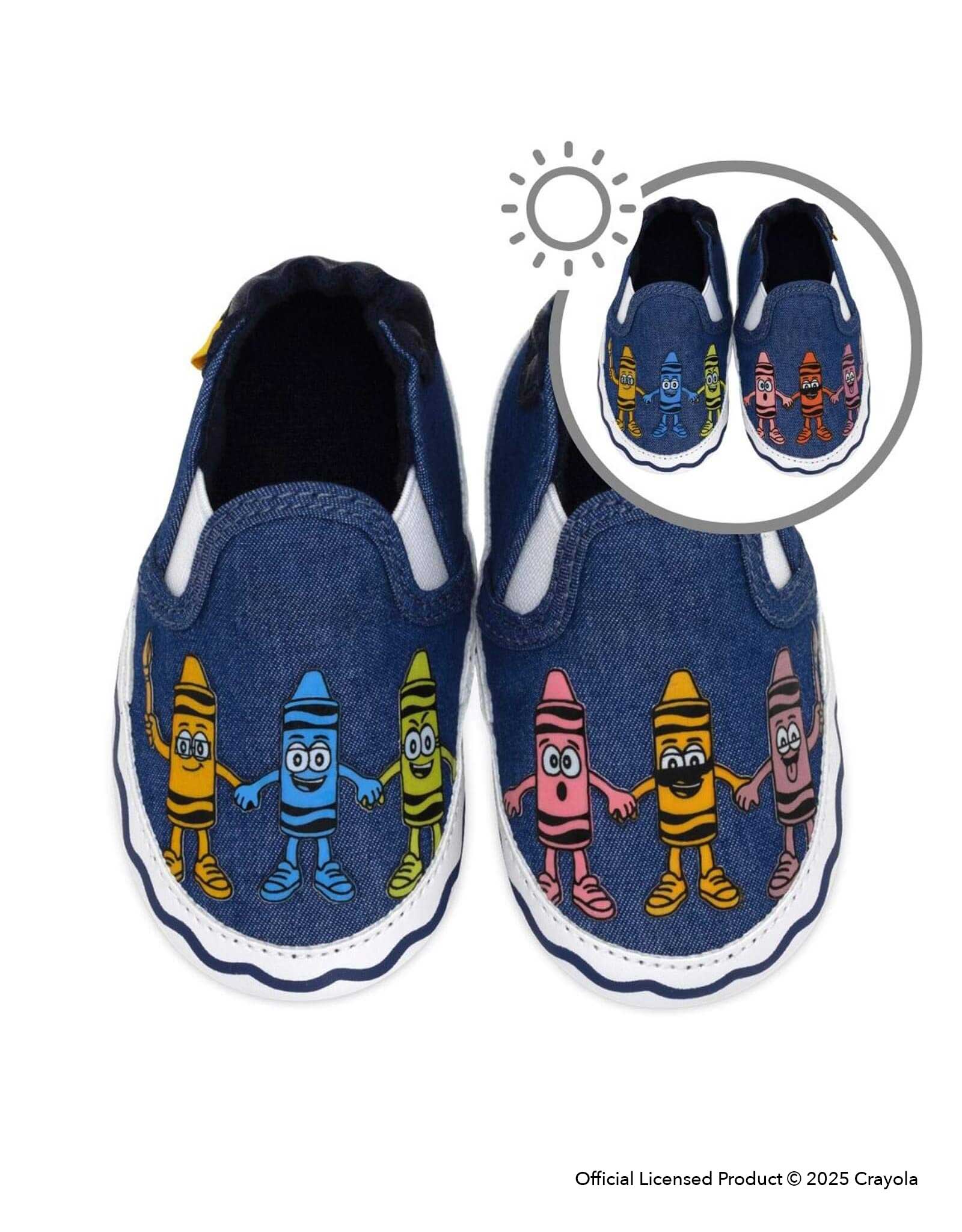 Crayola® Pals Soft Soles in Navy, side view