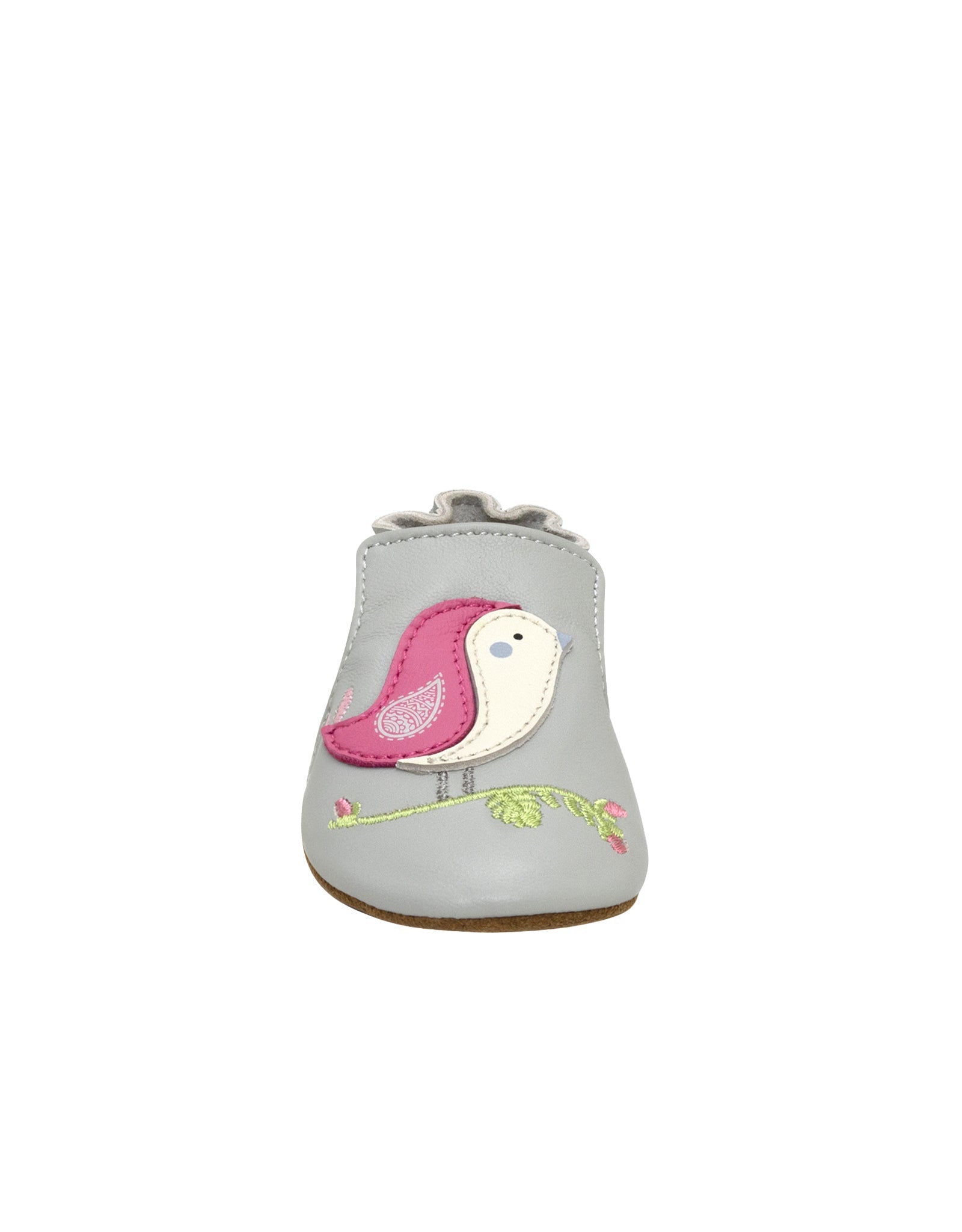 Bird Buddies Soft Soles Grey, front view