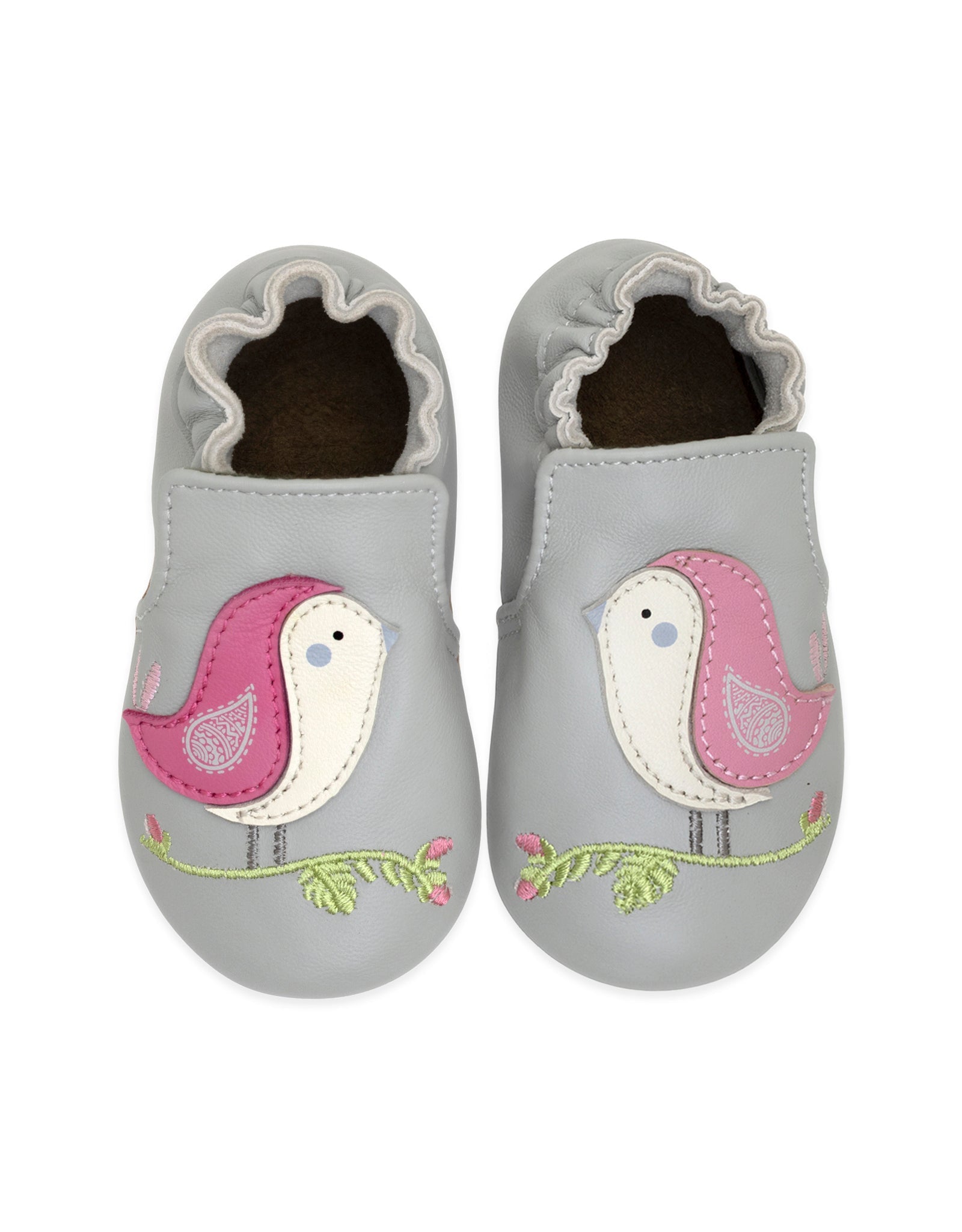 Bird Buddies Soft Soles Grey, top view