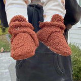 Sherpa Snap Booties Ginger