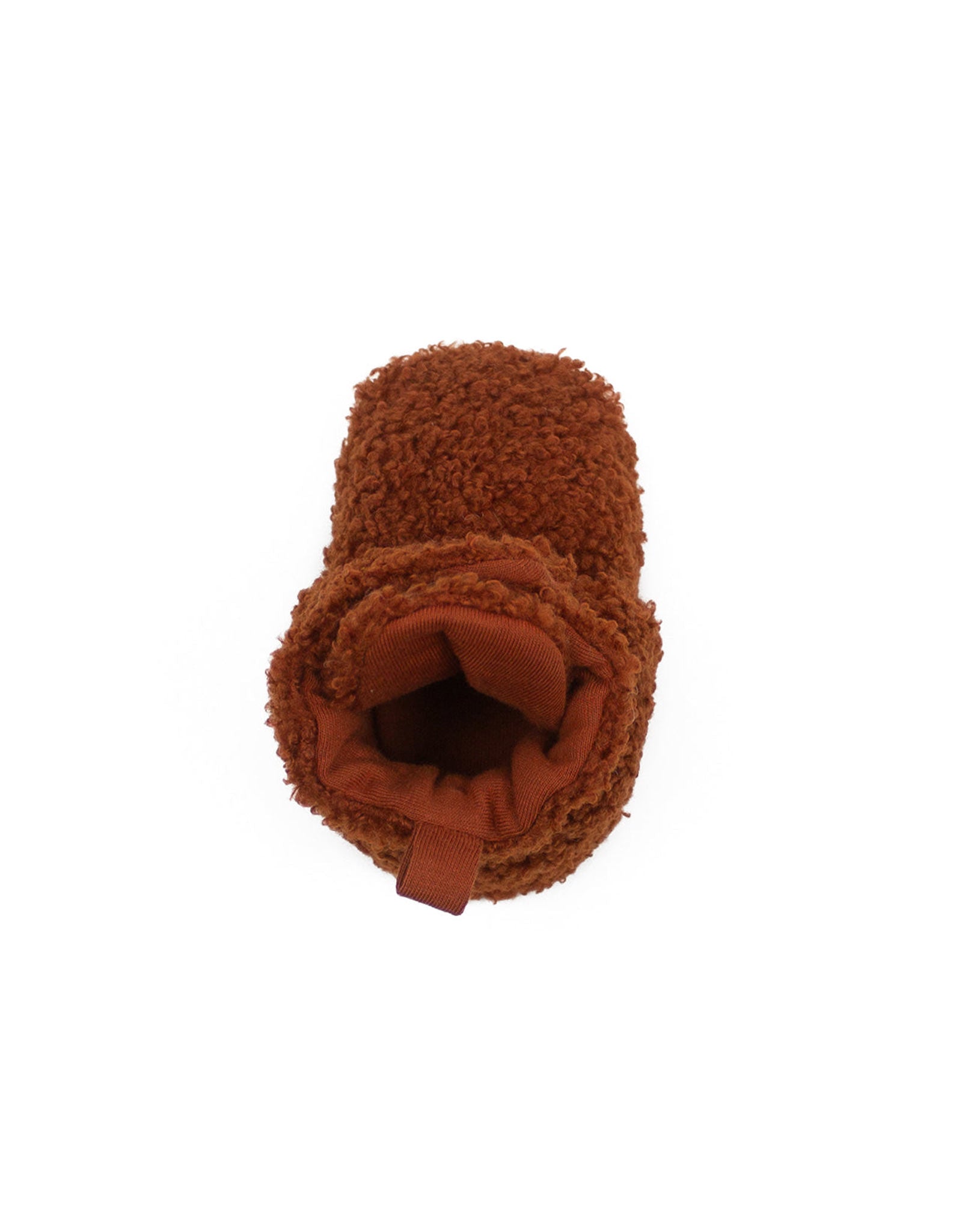 Sherpa Snap Booties Ginger, top view
