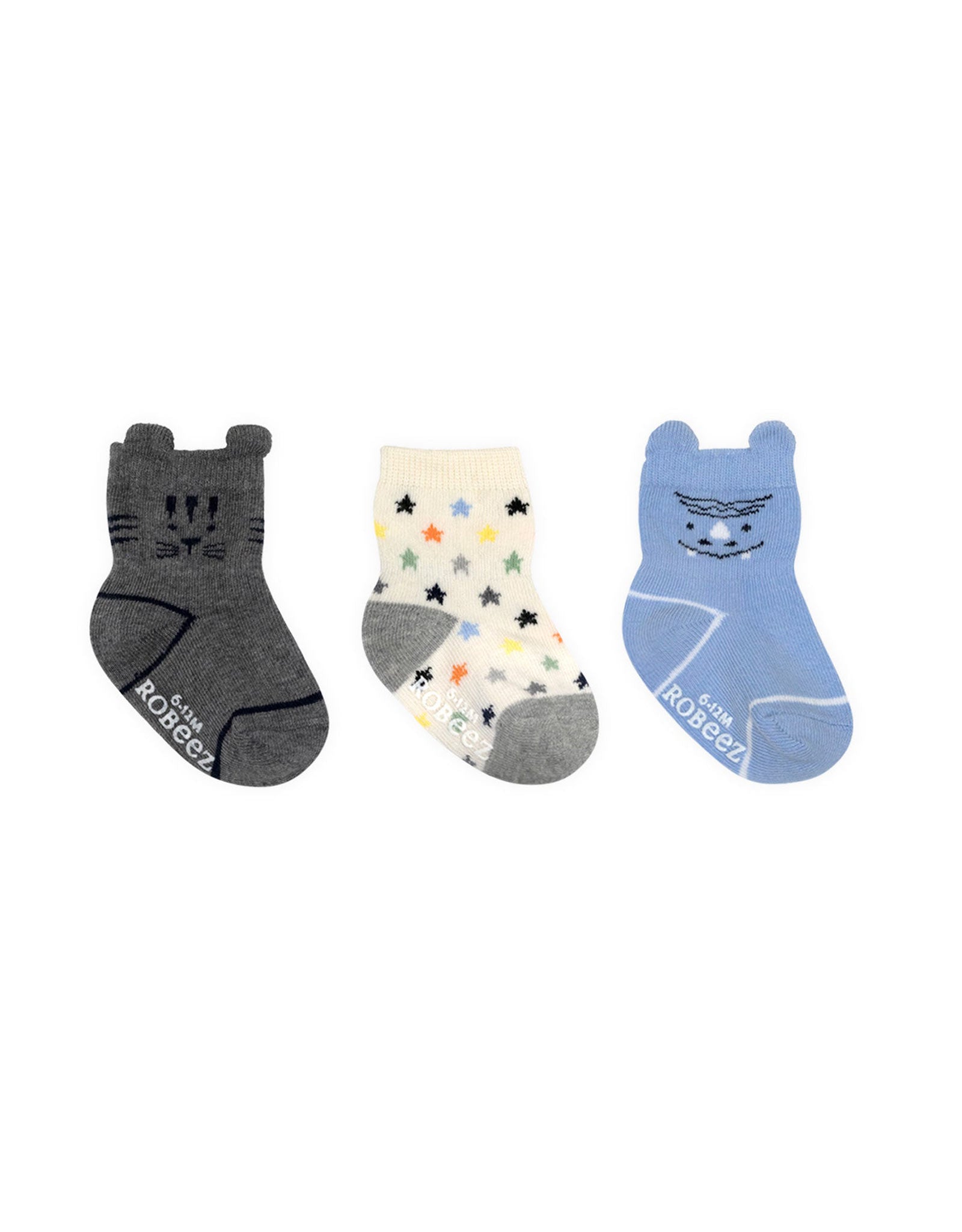 Hunter & Rhyo 3-Pack Baby Socks, flat laid