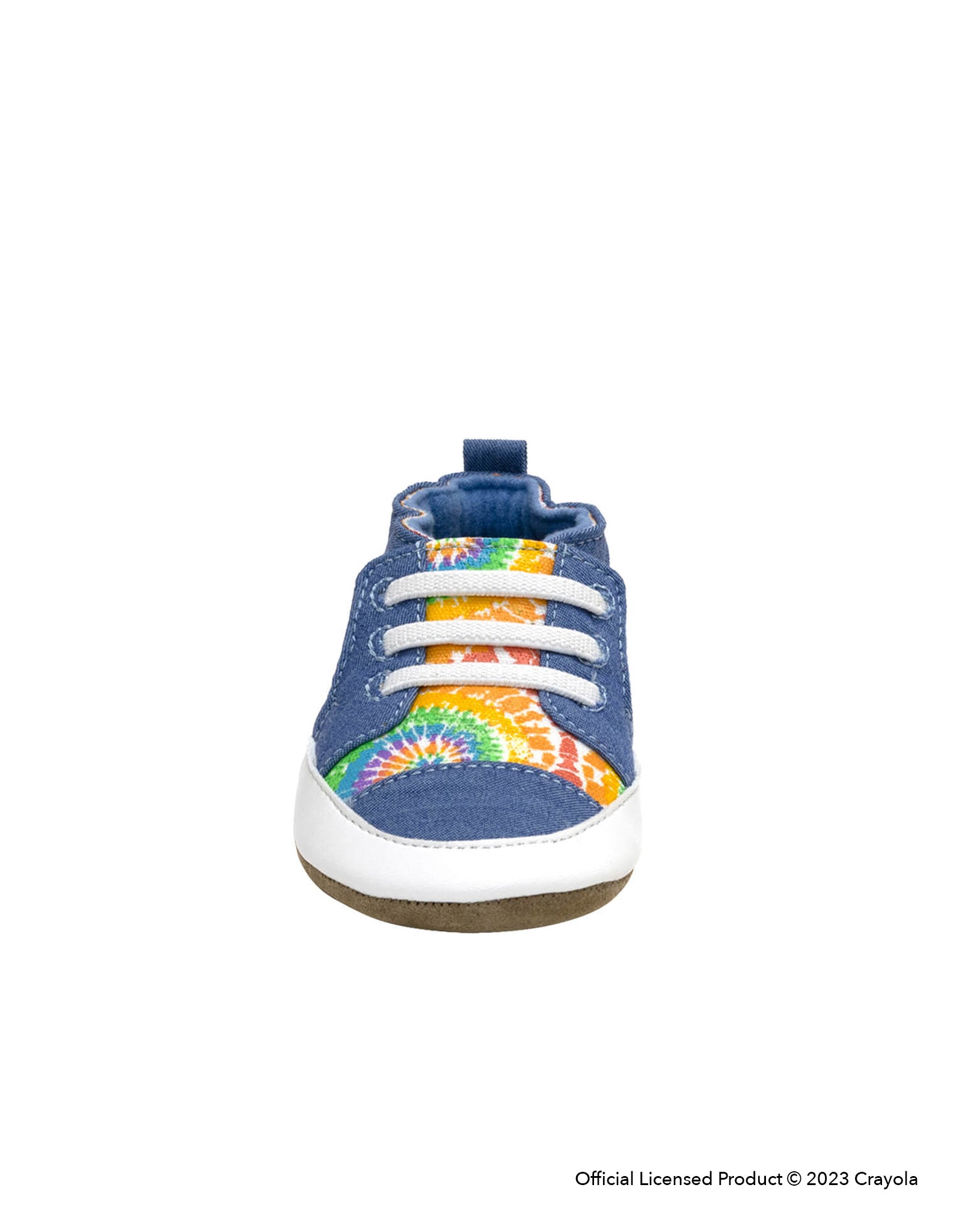 Crayola® Rainbow Tie Dye Soft Soles in Blue, front view