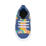 Crayola® Rainbow Tie Dye Soft Soles in Blue, top view