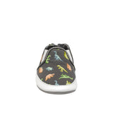 Glowing Dinos Soft Soles in Charcoal Grey, front view
