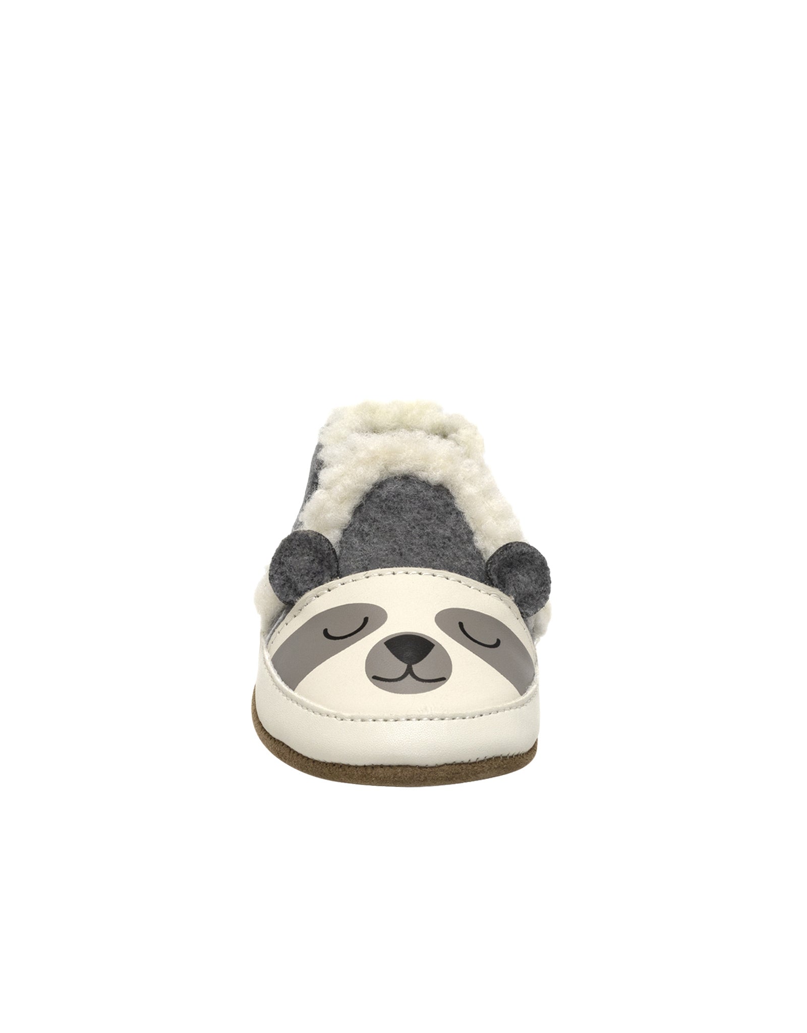 Sweet Panda Soft Soles in Charcoal Grey, front view