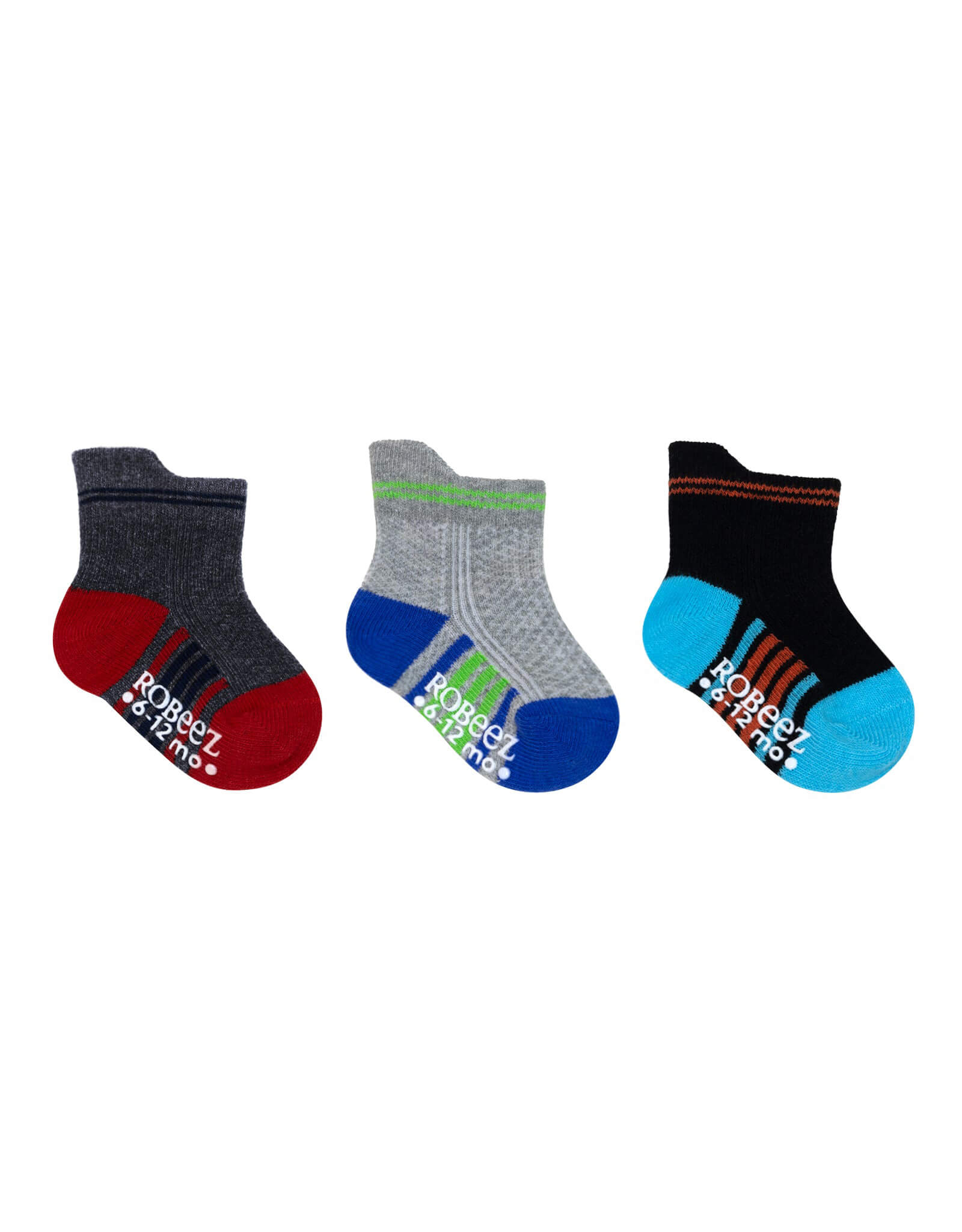 Sky Athletic Dark Quarter Socks 3-Pack, flat laid