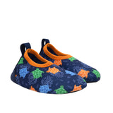 Sea Turtles Aqua Shoes in Navy, perspective view