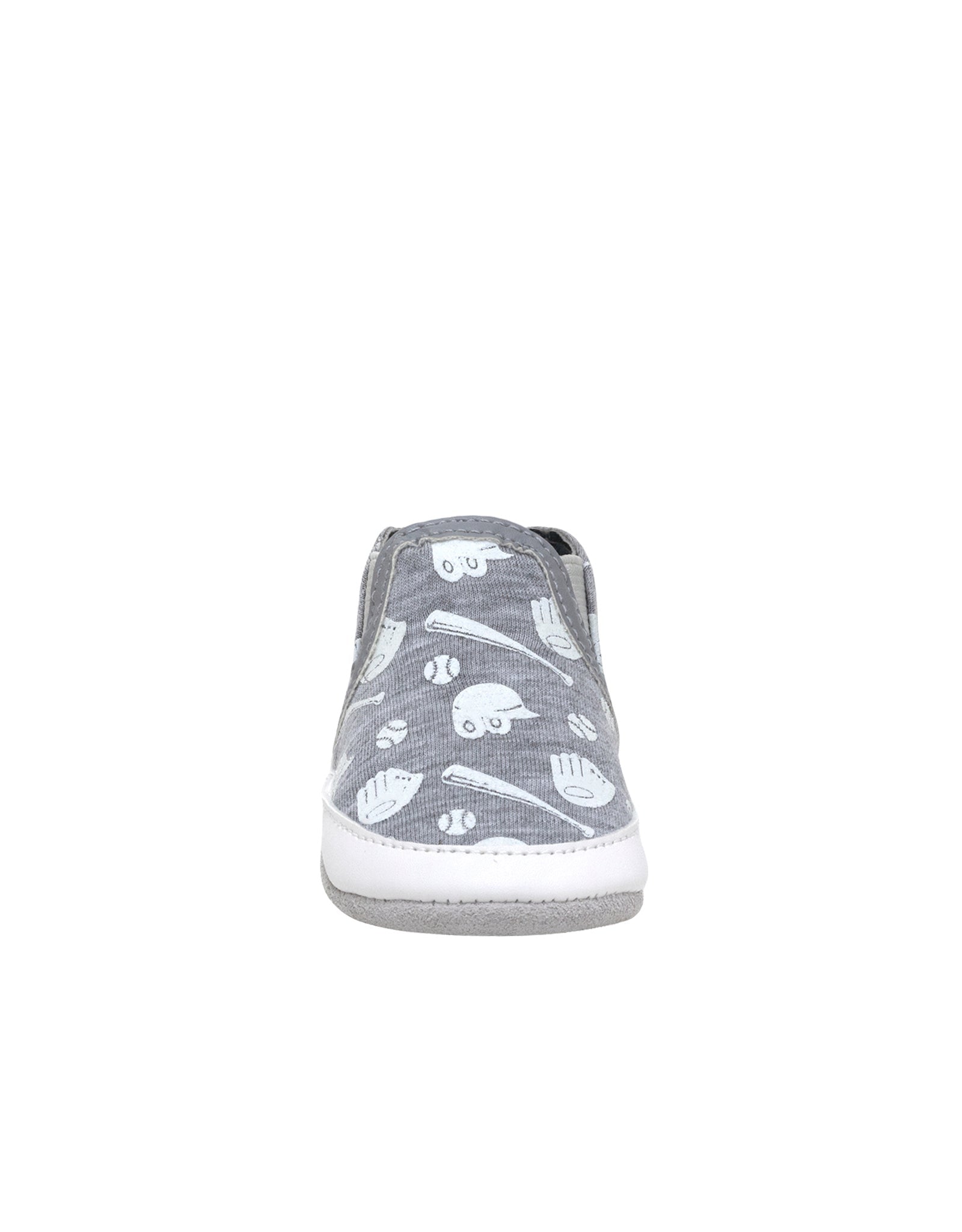 Baseball MVP Soft Soles in Grey, front view