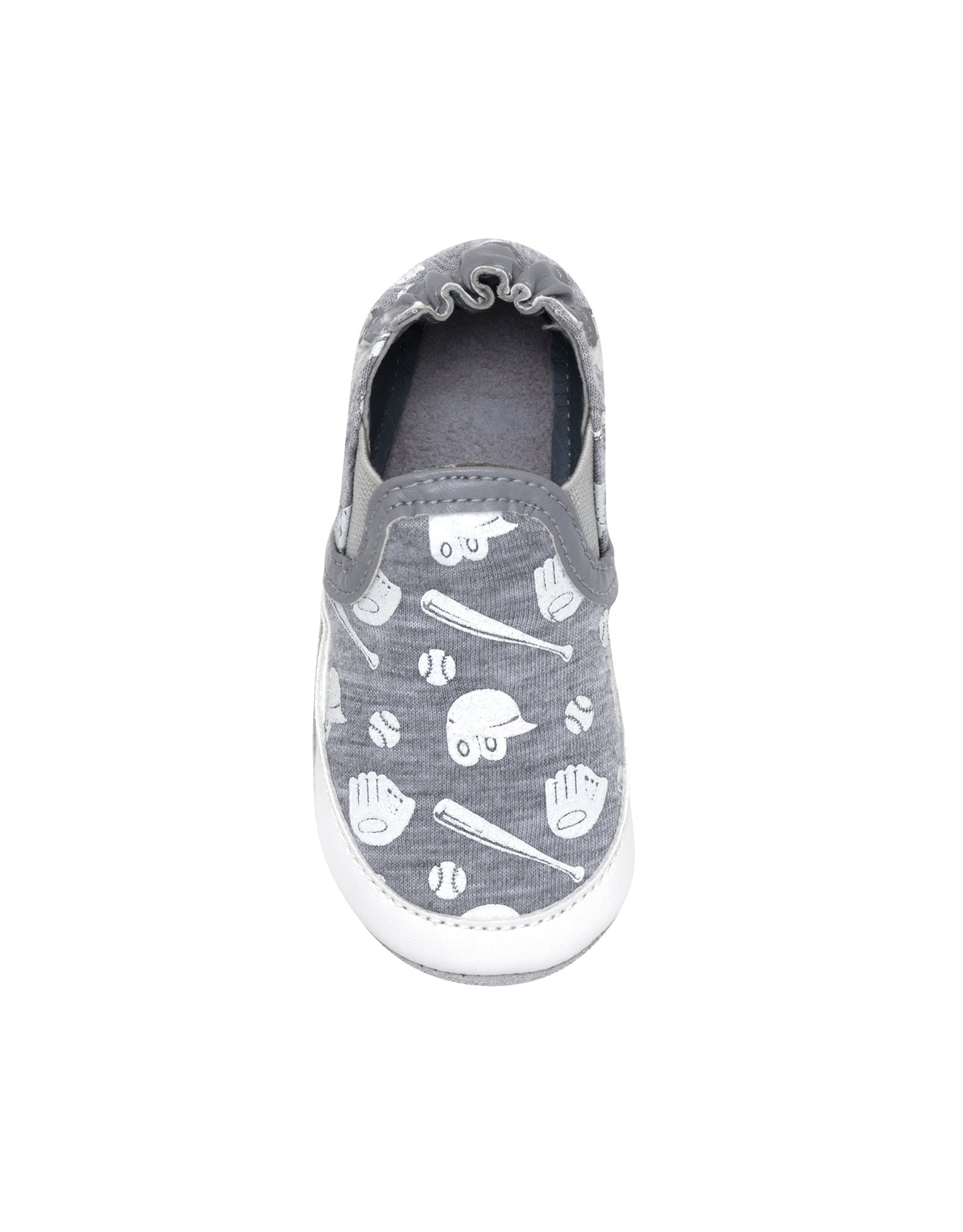 Baseball MVP Soft Soles in Grey, top view