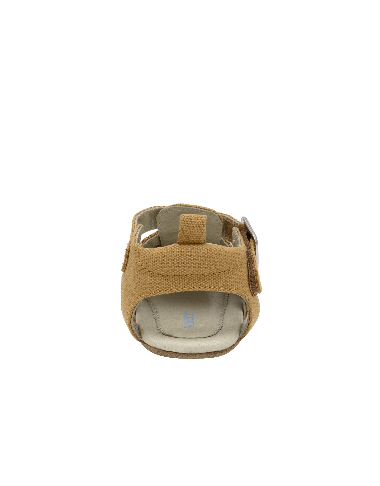 Stuart First Kicks Sandals in Tan, back view