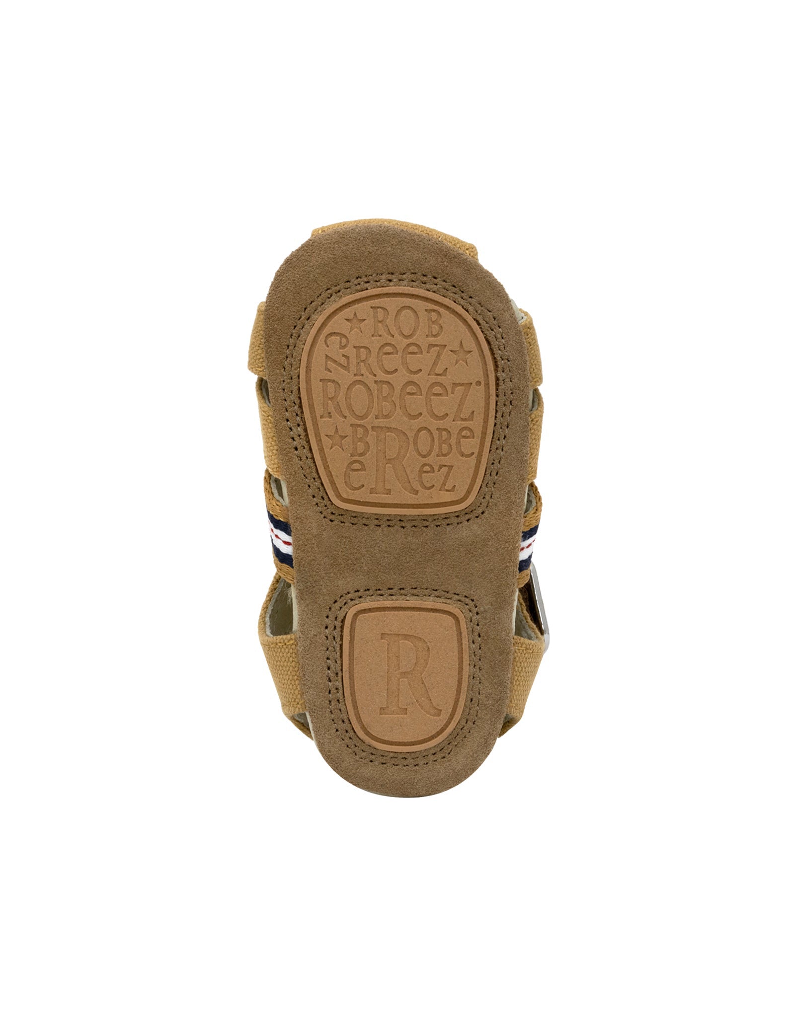 Stuart First Kicks Sandals in Tan, bottom view