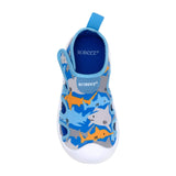 Shark Time Water Shoes in Med Blue, bottom view