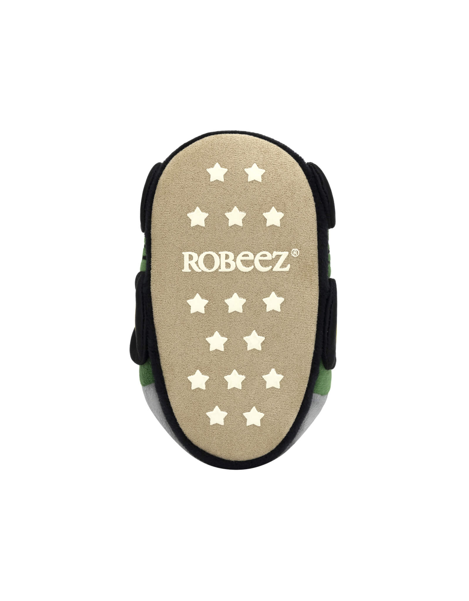 Tractor Light-up Slippers in Green, bottom view