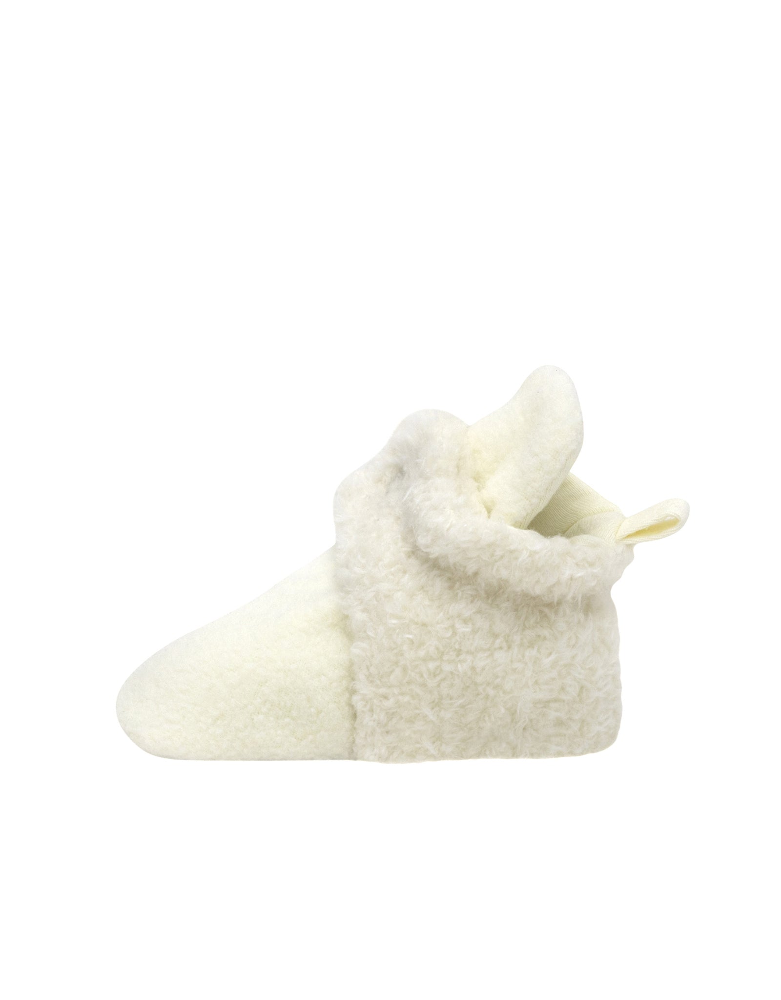 Sullivan Snap Booties in Ivory, side view