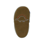 Dino Pals Soft Soles in Grey, bottom view