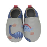 Dino Pals Soft Soles in Grey, top view