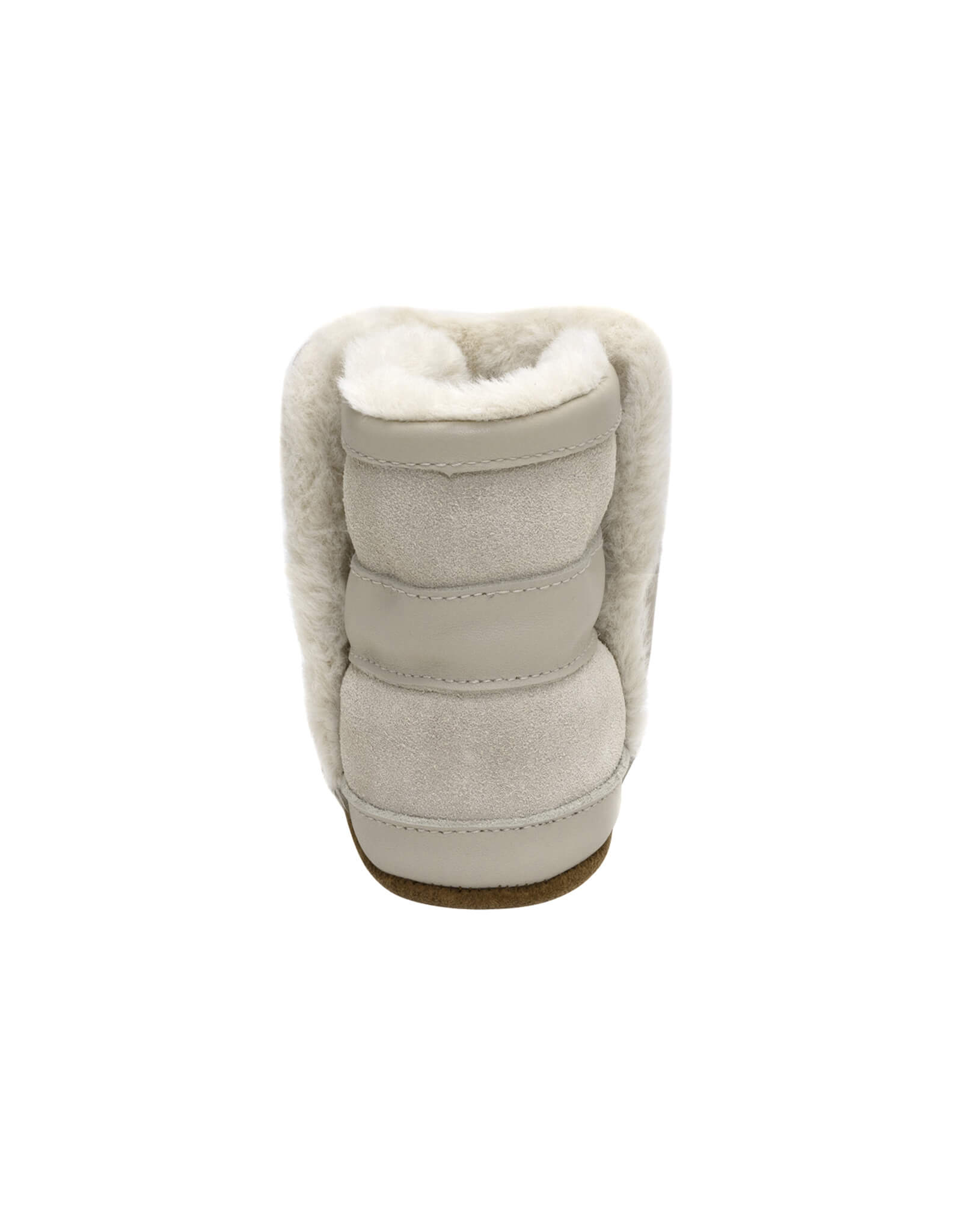 Cozy Cuff Soft Sole Boots in Taupe, back view
