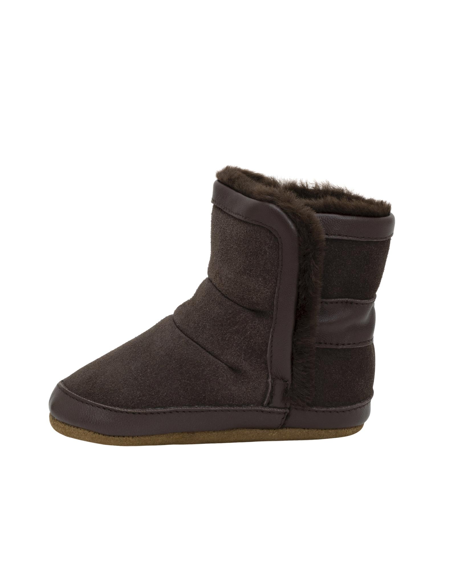 Cozy Cuff Soft Sole Boots in Brown, side view