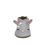 Heart Bunny Soft Soles Grey, front view