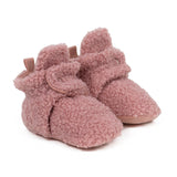 Sherpa Snap Booties Light Pink, perspective view
