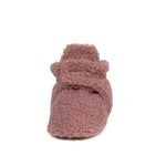 Sherpa Snap Booties Light Pink, front view