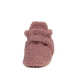 Sherpa Snap Booties Light Pink, front view