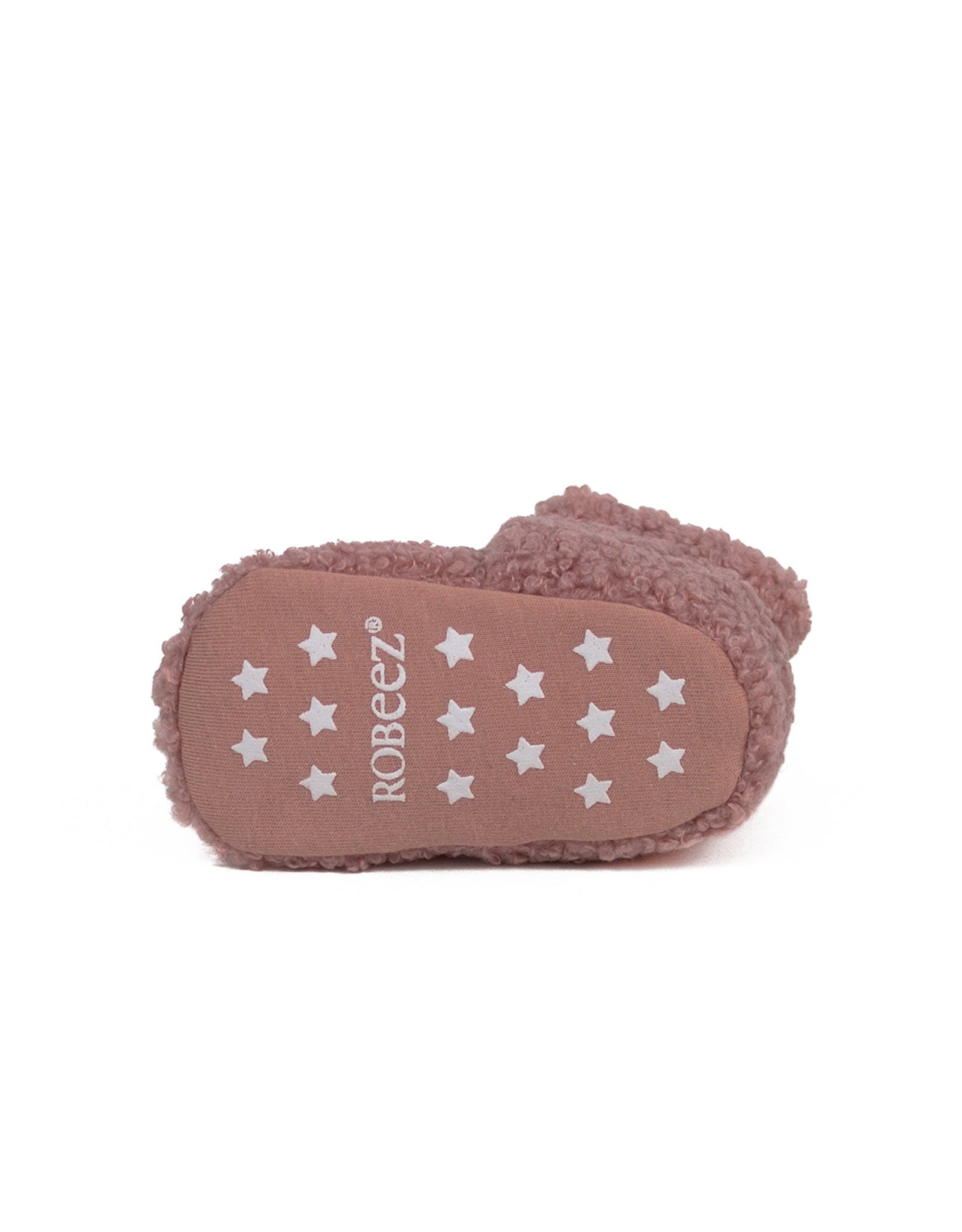 Sherpa Snap Booties Light Pink, top view