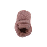 Sherpa Snap Booties Light Pink, bottom view