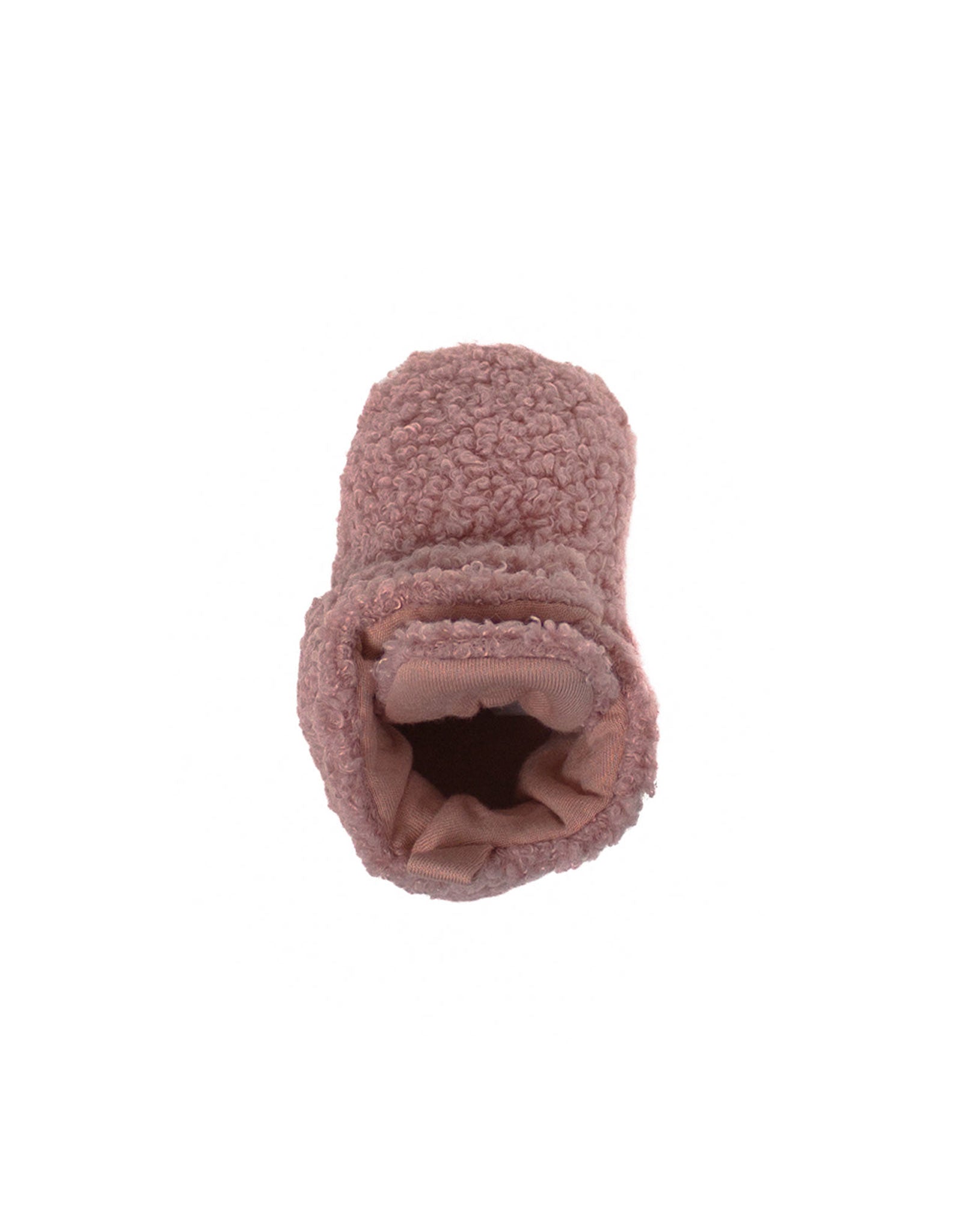 Sherpa Snap Booties Light Pink, bottom view