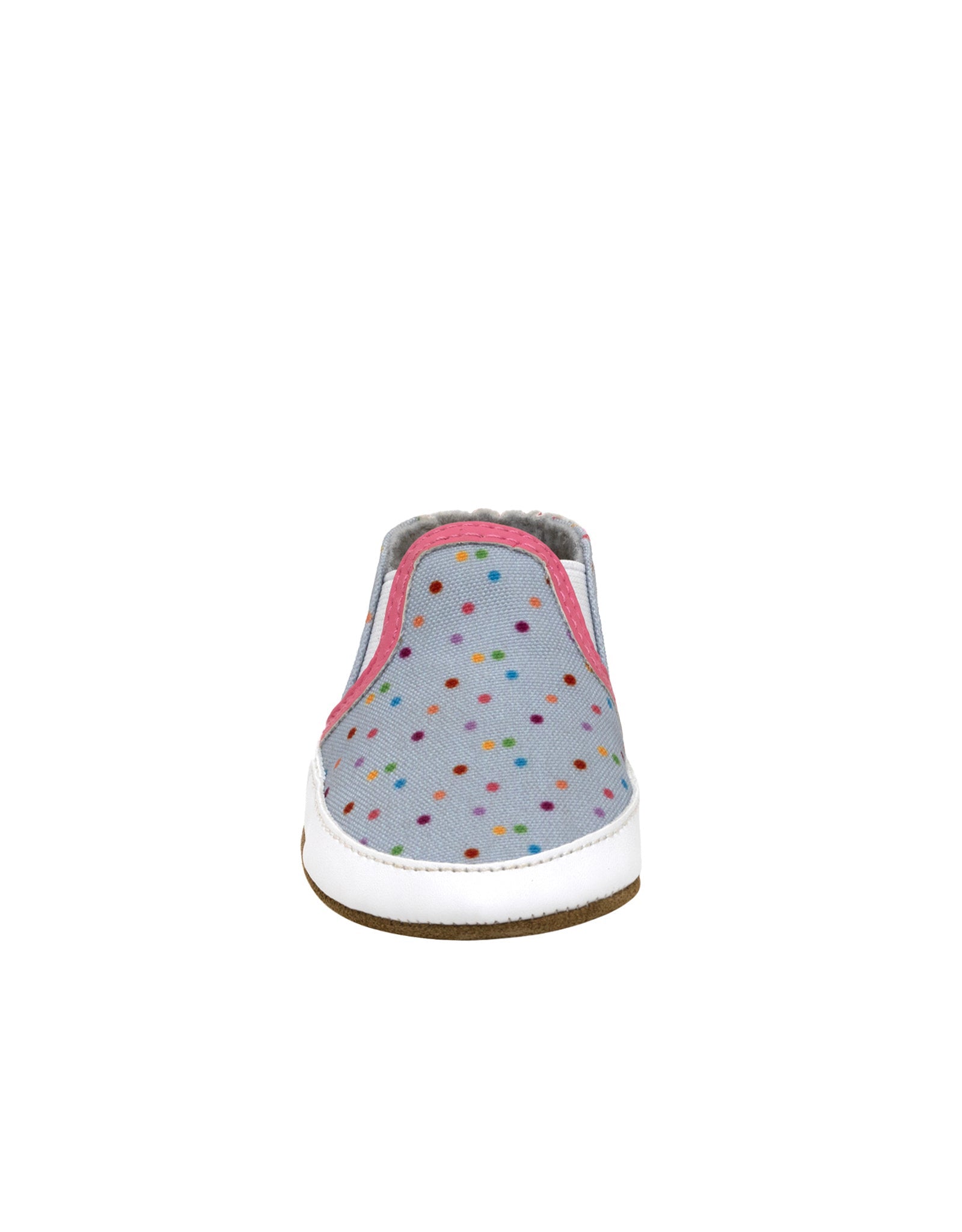 Polka Dot Polly Soft Soles Grey, front view