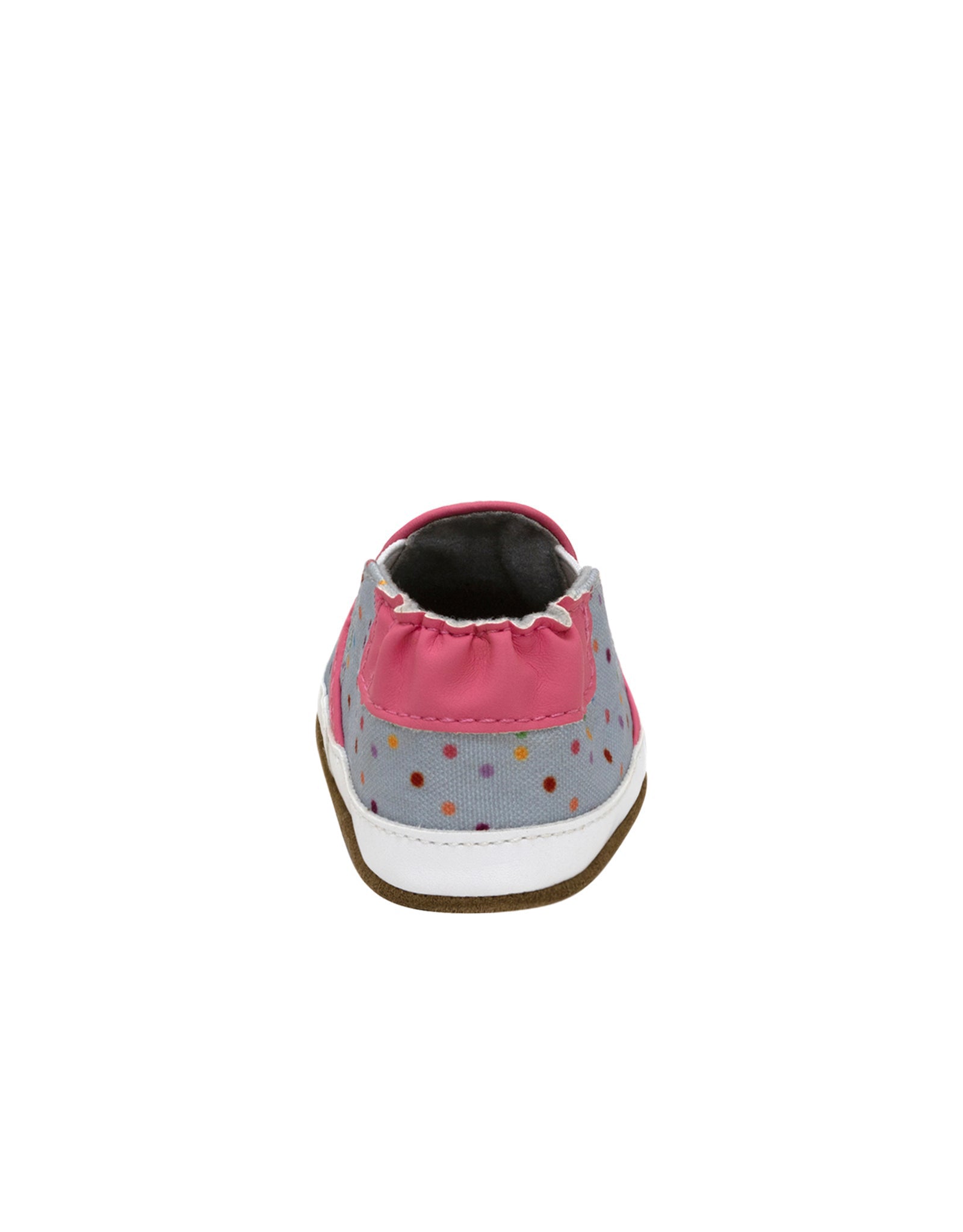 Polka Dot Polly Soft Soles Grey, back view