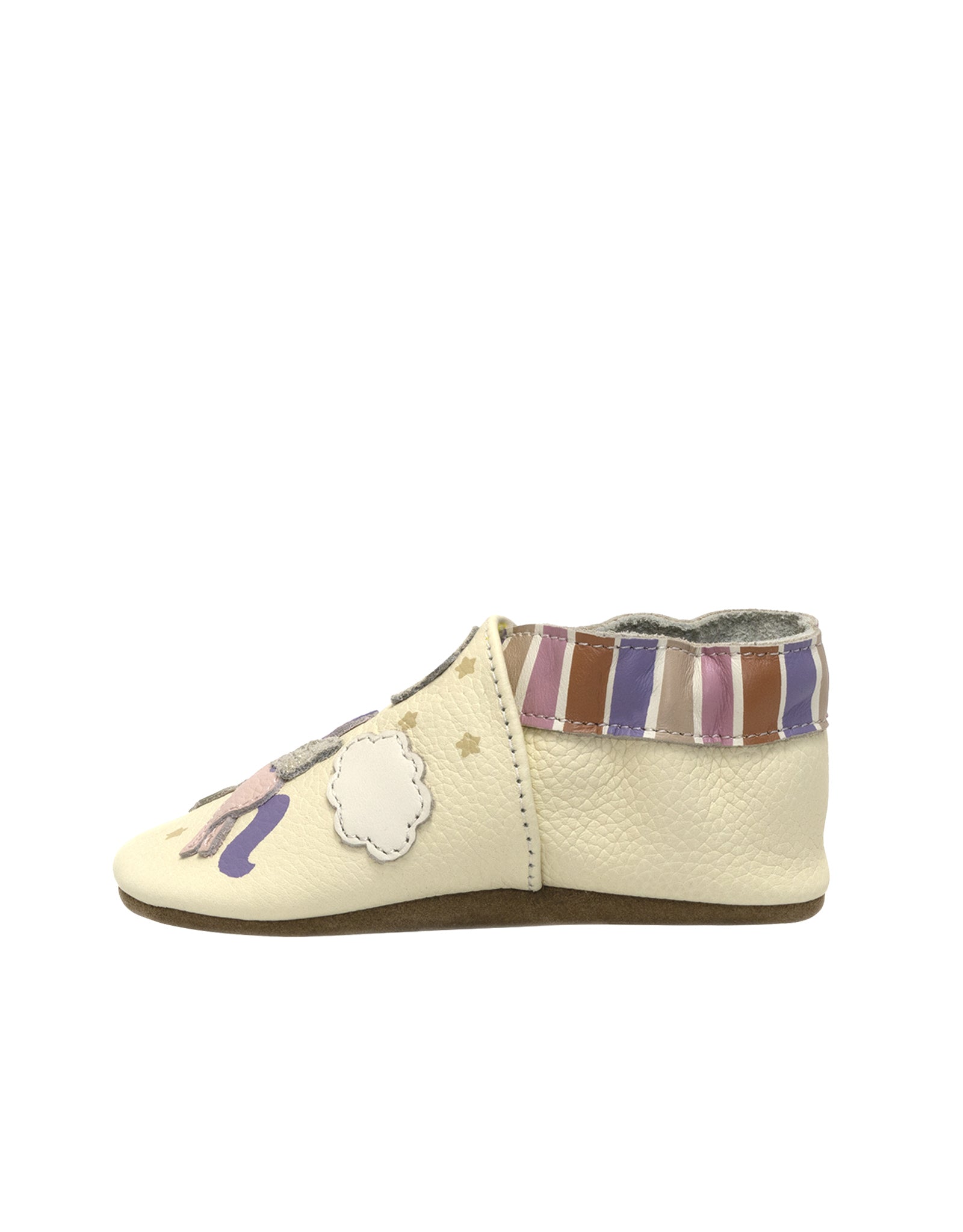Born to Shine Soft Soles in Ivory, side view