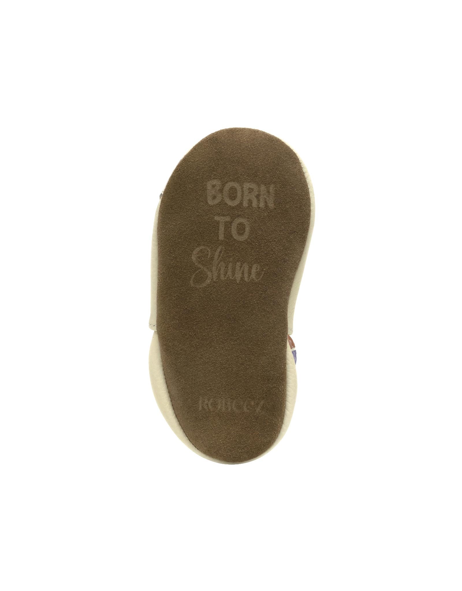 Born to Shine Soft Soles in Ivory, bottom view