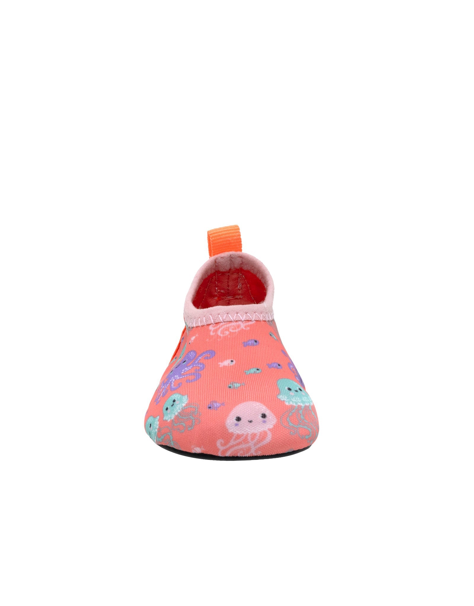 Jelly Fish Aqua Shoes in Coral, front view