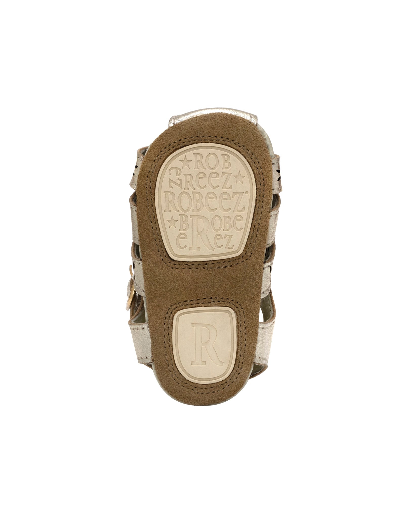 Fleur First Kicks Sandals in Gold, top view