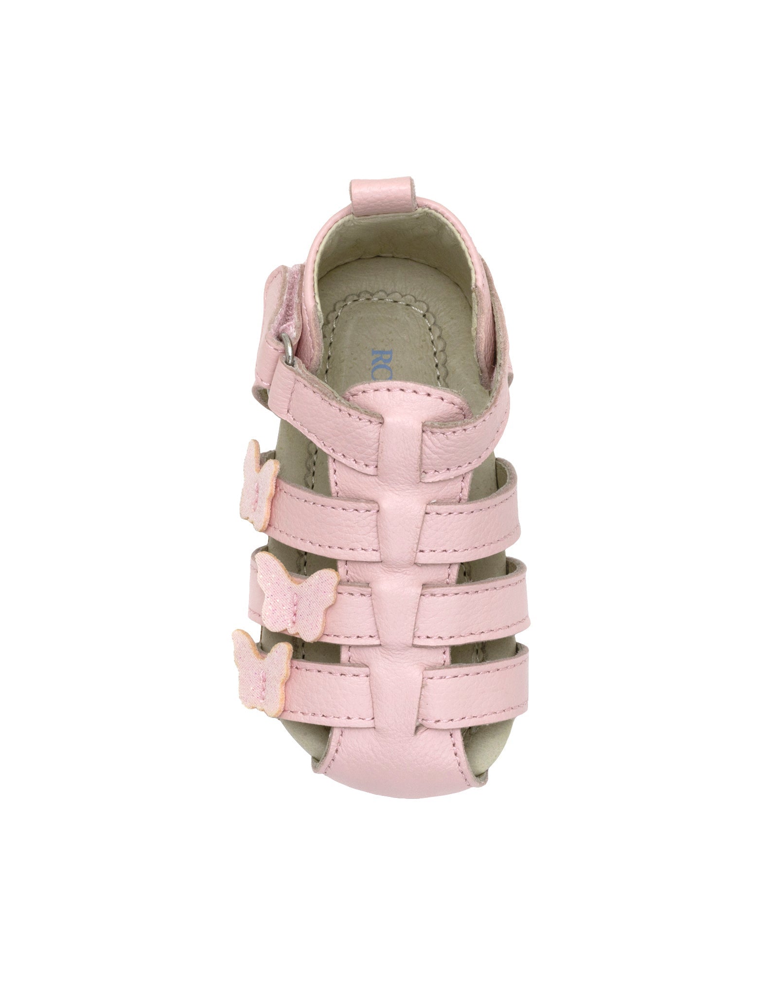 Mariposa First Kicks Sandals in Light Pink, bottom view