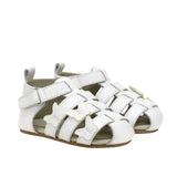 Mariposa First Kicks Sandals in White, perspective view