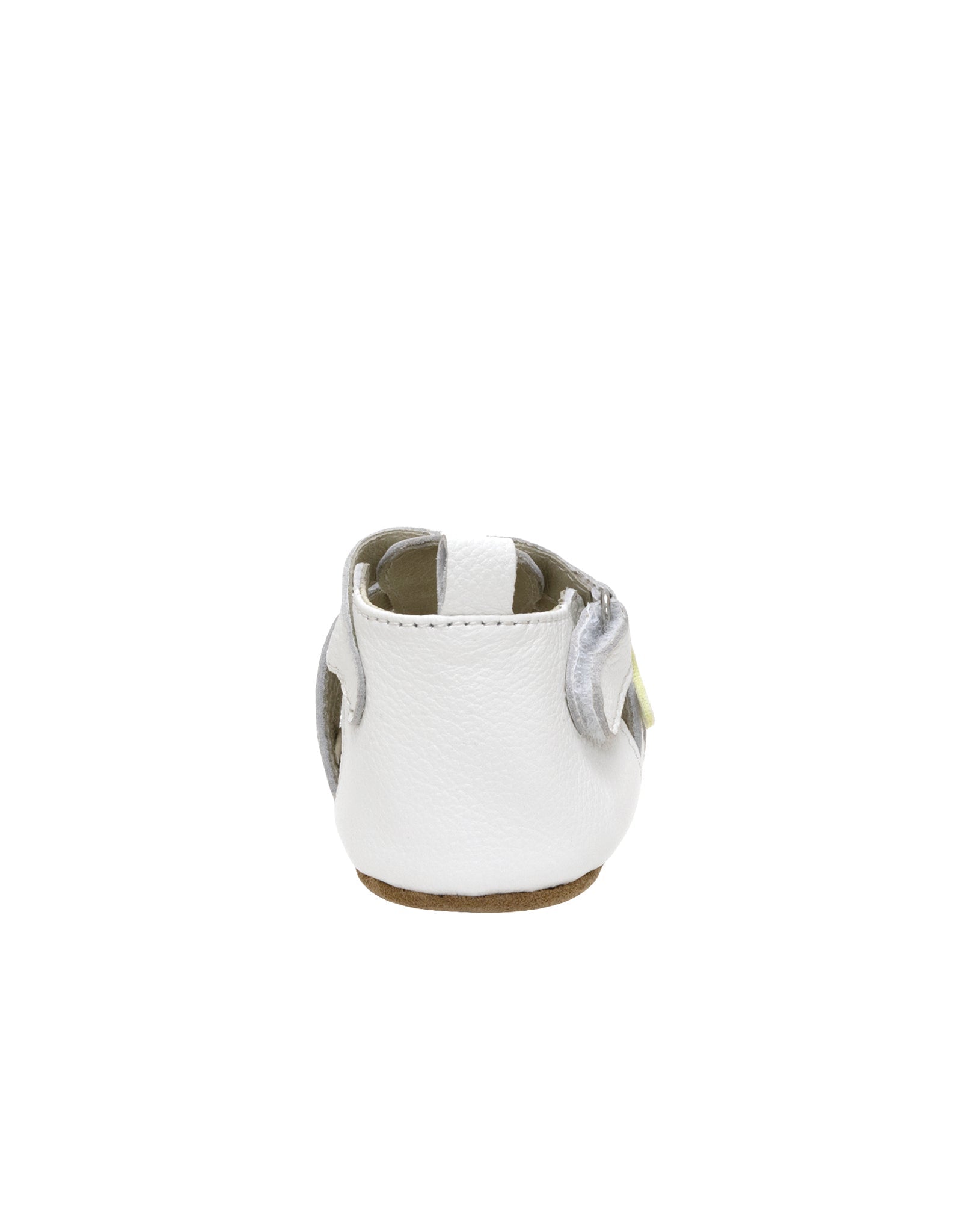 Mariposa First Kicks Sandals in White, back view