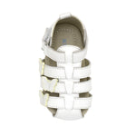 Mariposa First Kicks Sandals in White, bottom view
