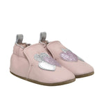 Heart Sparkle Soft Soles in Pastel Pink, perspective view