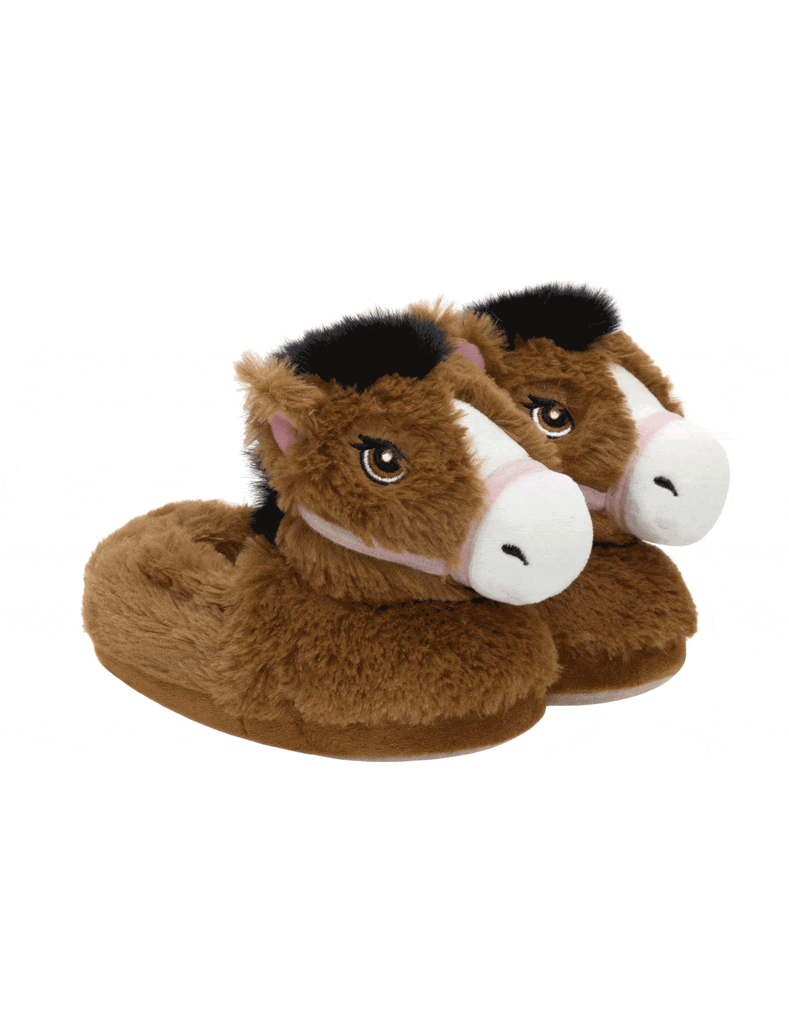 Meadow Light-up Slippers in Brown, perspective view