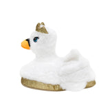 Swan Princess Light-up Slippers in White, side view
