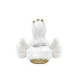 Swan Princess Light-up Slippers in White, back view