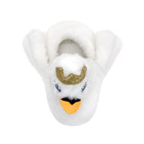 Swan Princess Light-up Slippers in White, top view
