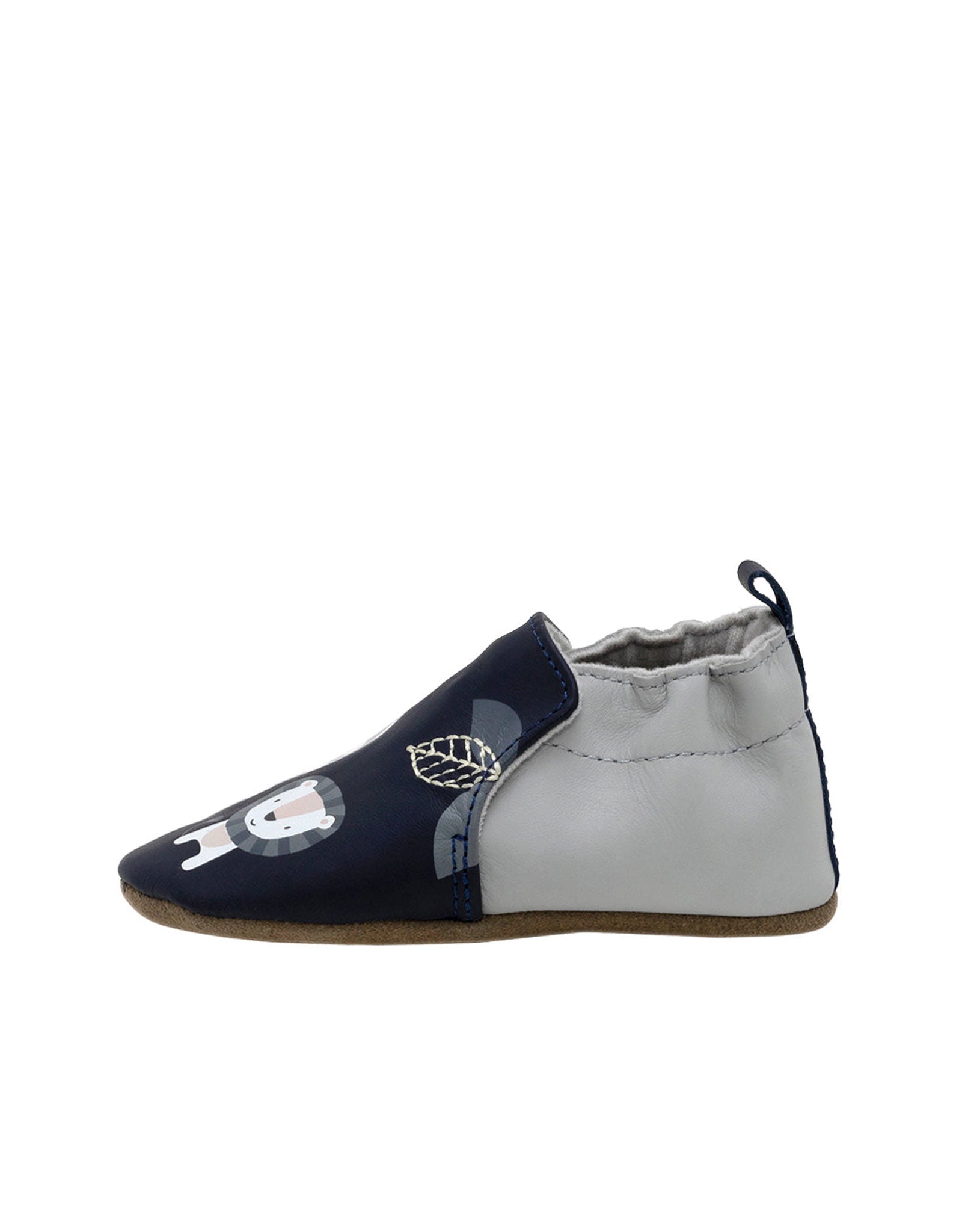 Hello World Soft Soles Navy, side view