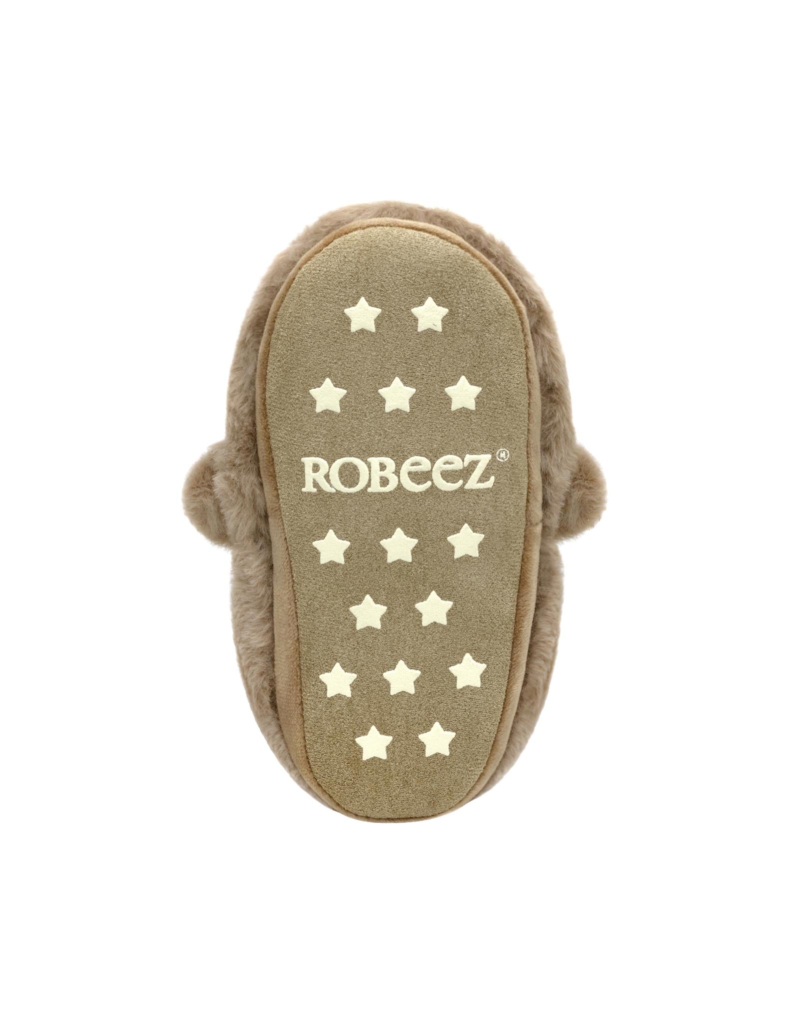Cuddles Light-up Slippers in Tan, bottom view